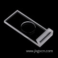 Frit-fusd quartz cuvette with groove and lid